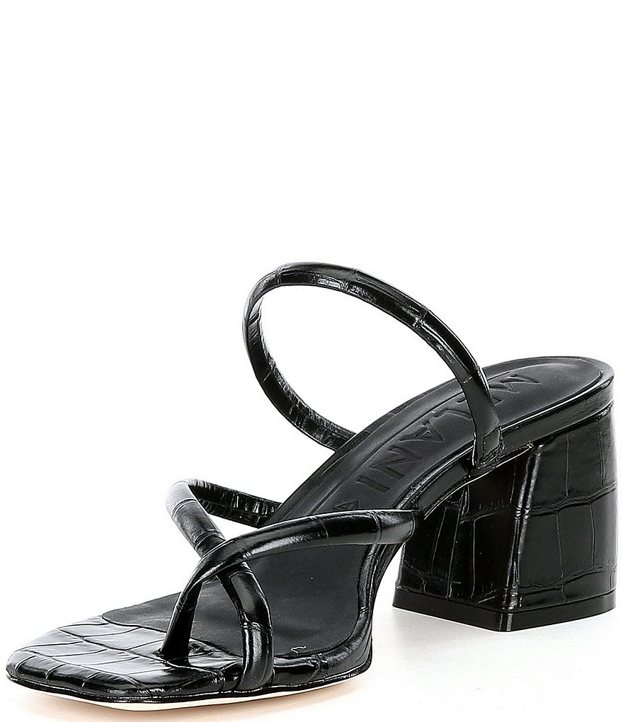 Antonio Melani Rexxza Croco Printed Leather Dress Mules