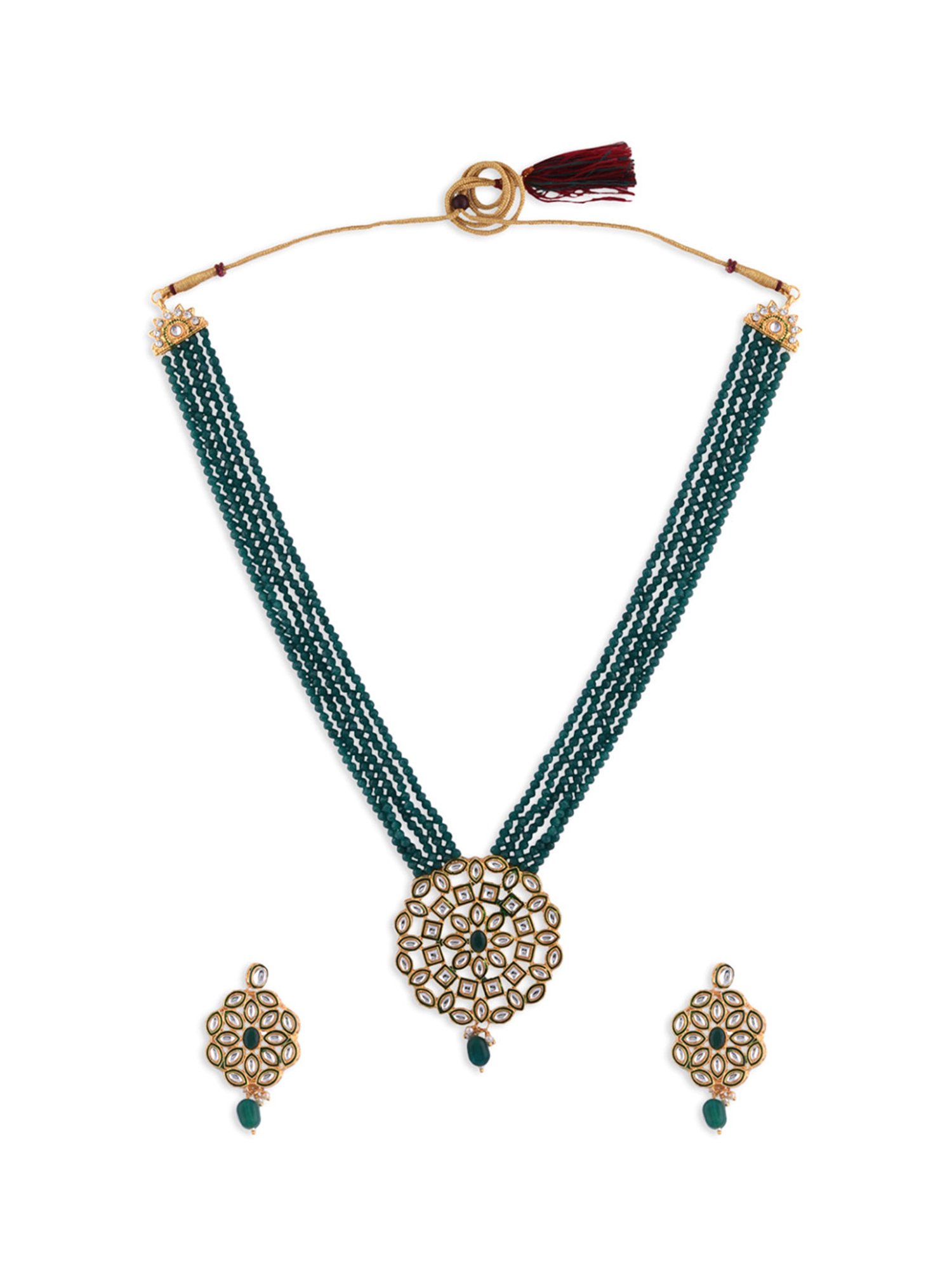 Fida Ethnic Indian Green Jewellery Set