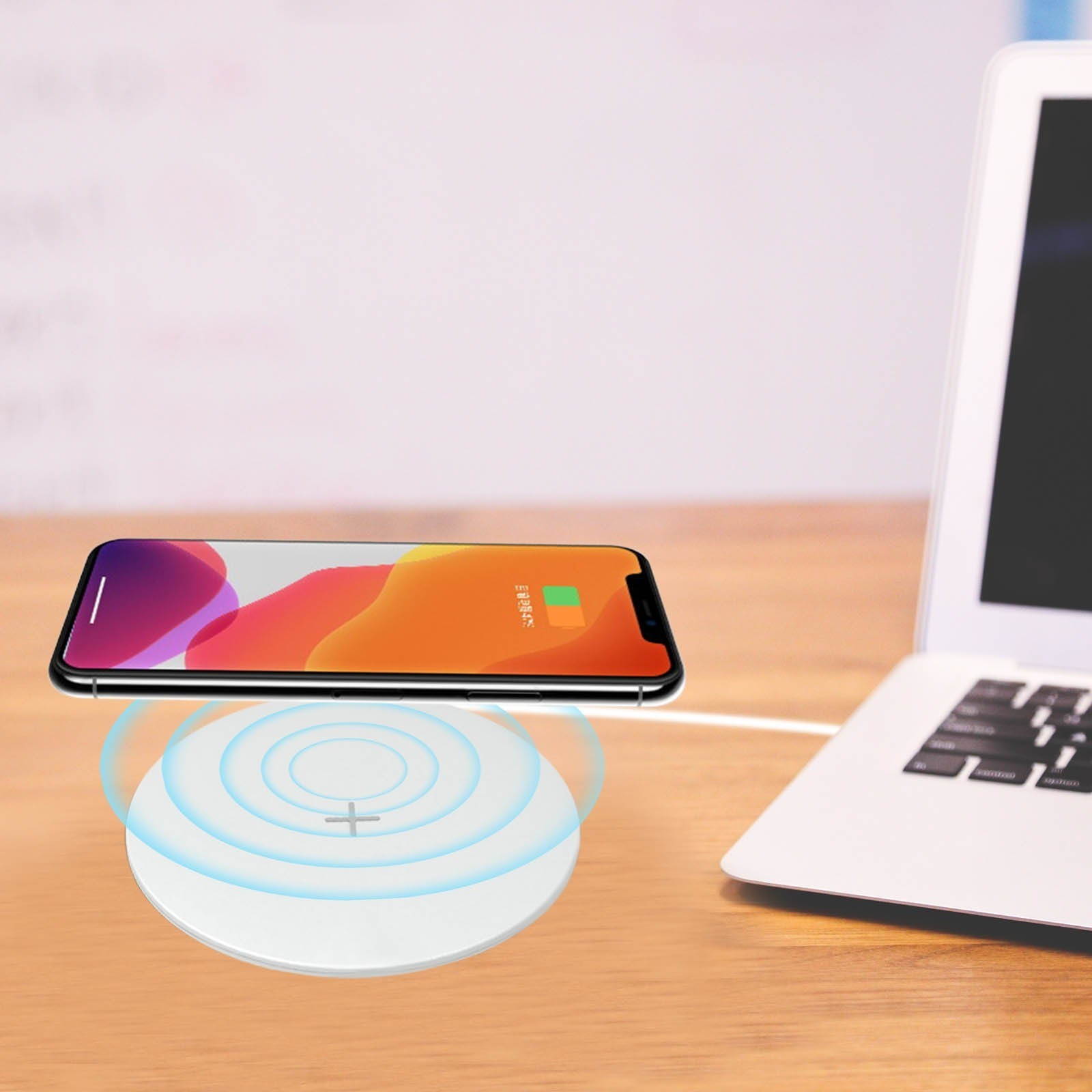 Portable Aluminum Alloy Ultra-thin Round Shape Qi Standard Wireless Charger