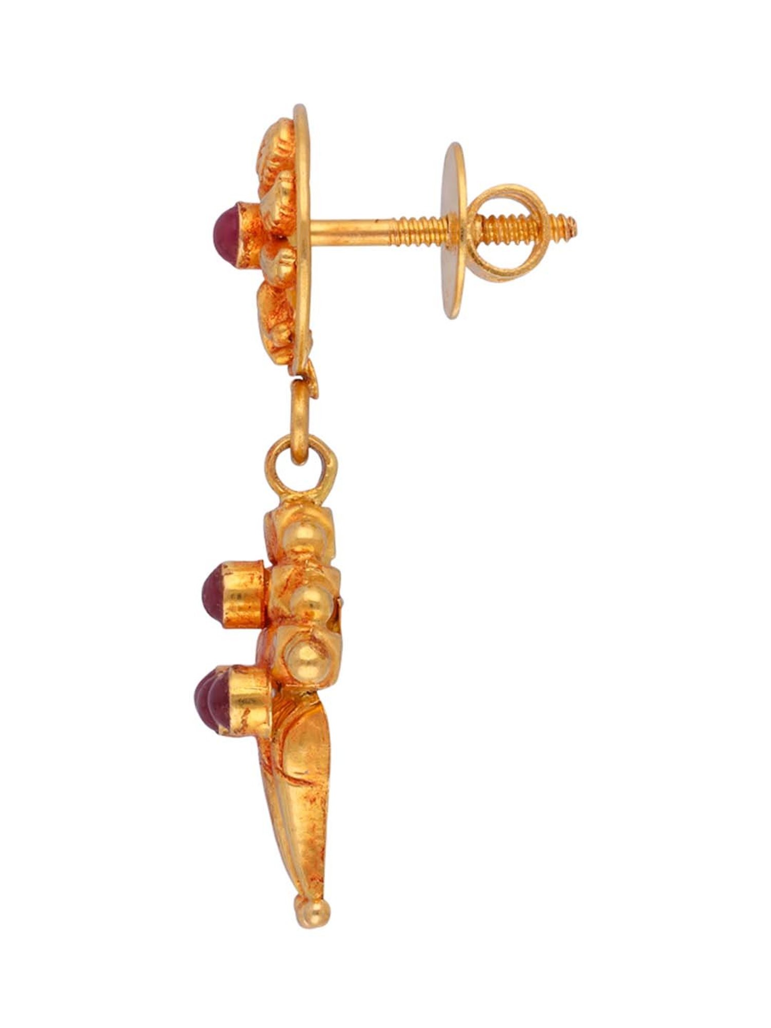 CKC Tribal Gold Drops with Traditional Red Gheroo Finish