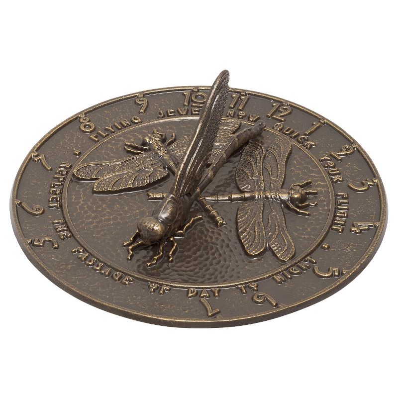 1" Aluminum Dragonfly Sundial - French Bronze - Whitehall Products