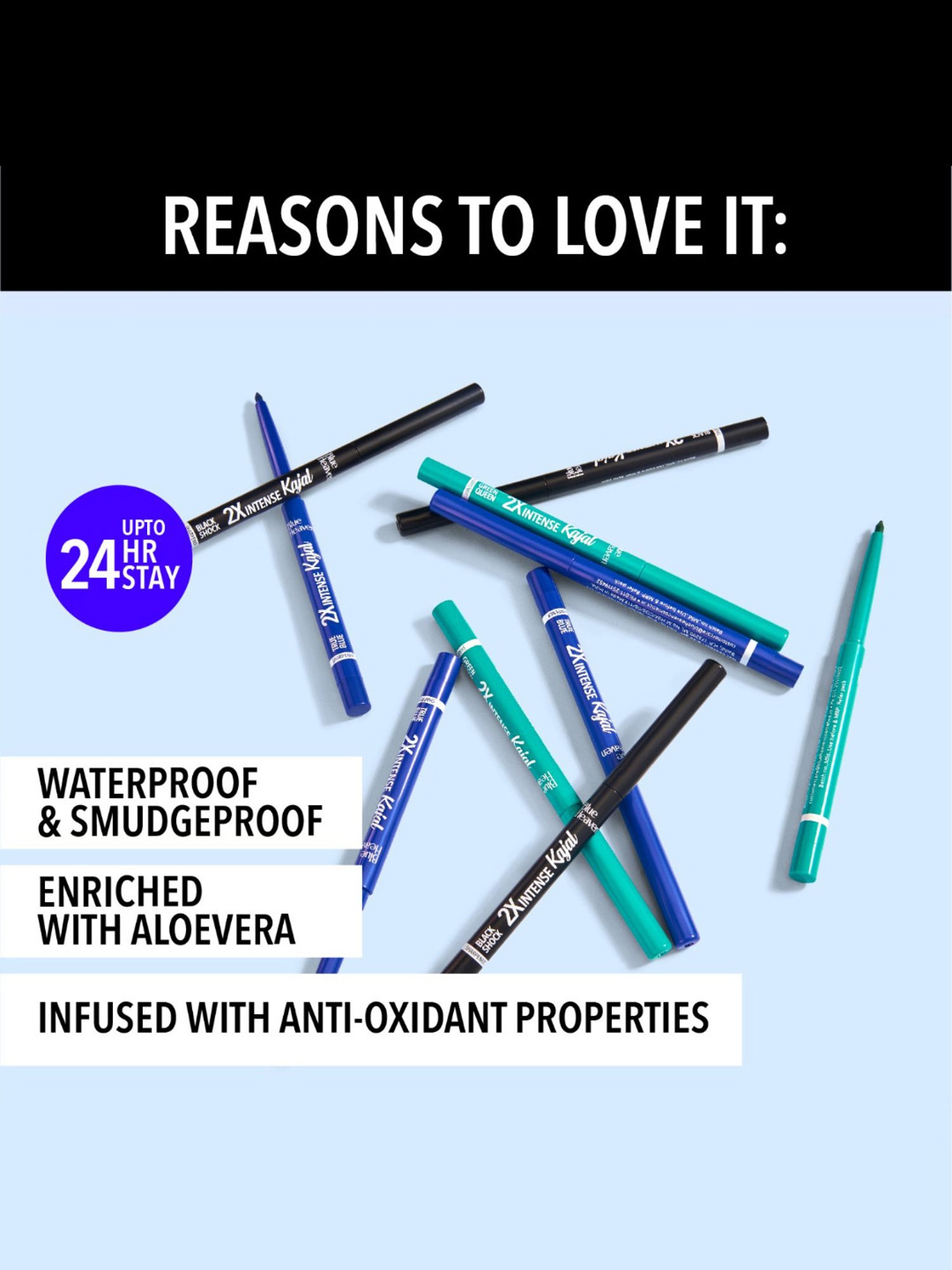 Matt Look Single Stroke Super Glide Eyeliner Kohl Kajal Bottle Green - 1.3 gm