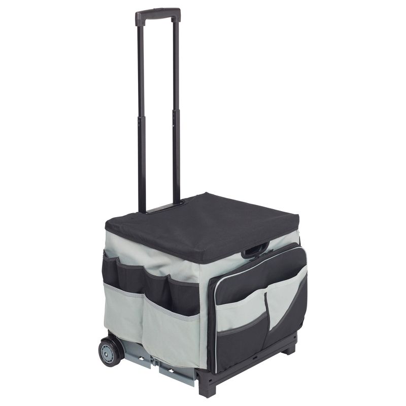ECR4Kids Universal Rolling Cart and Organizer Bag - Black - Mobile Storage