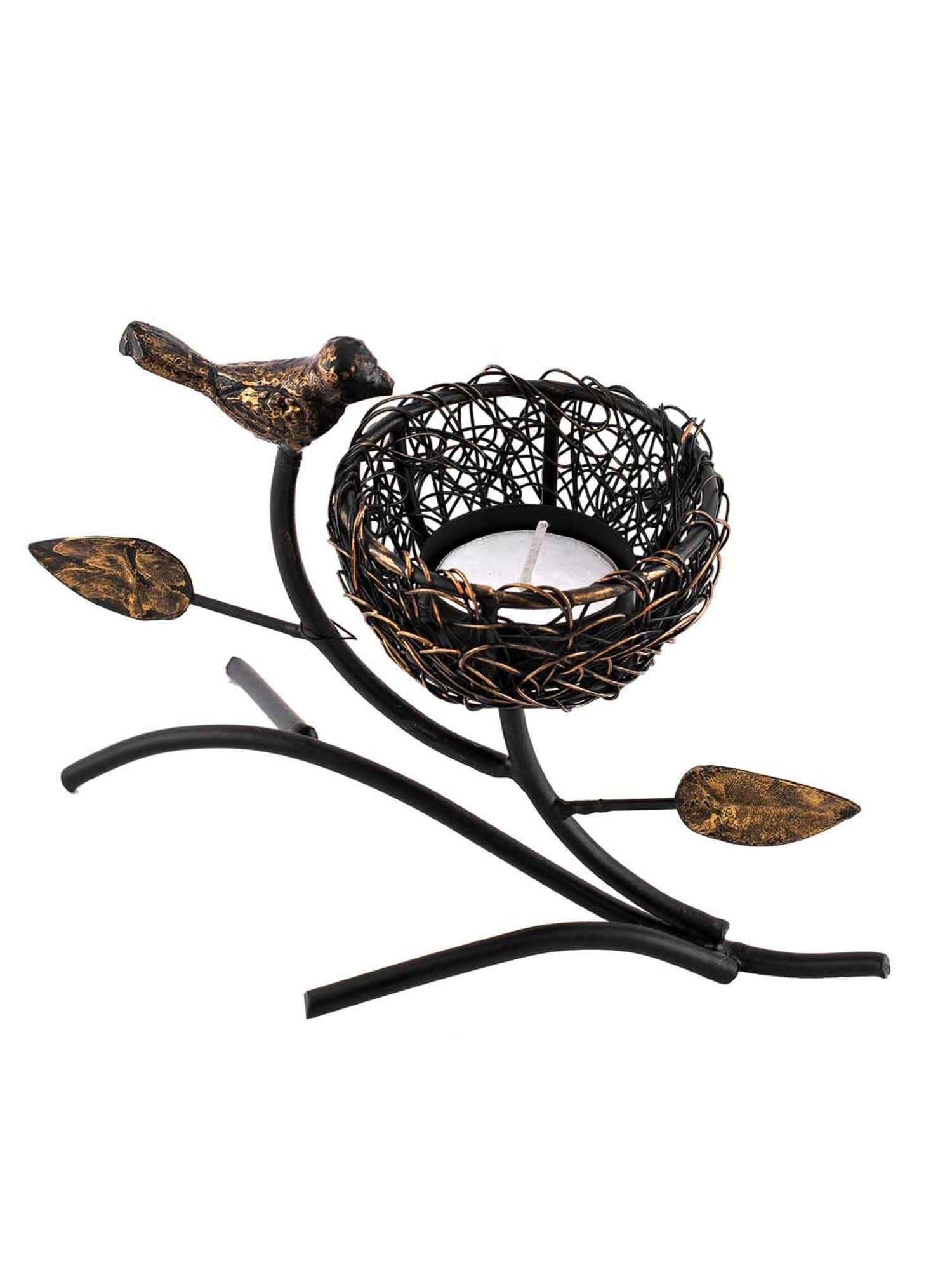 Homesake 'Diwali' Black Metal Nested Candle Holder - Set of 1