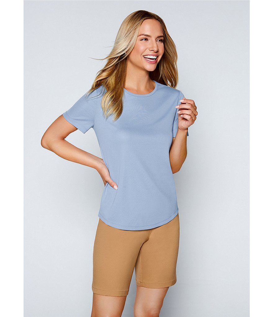 IBKUL Solid Long Sleeve Mock Neck Top