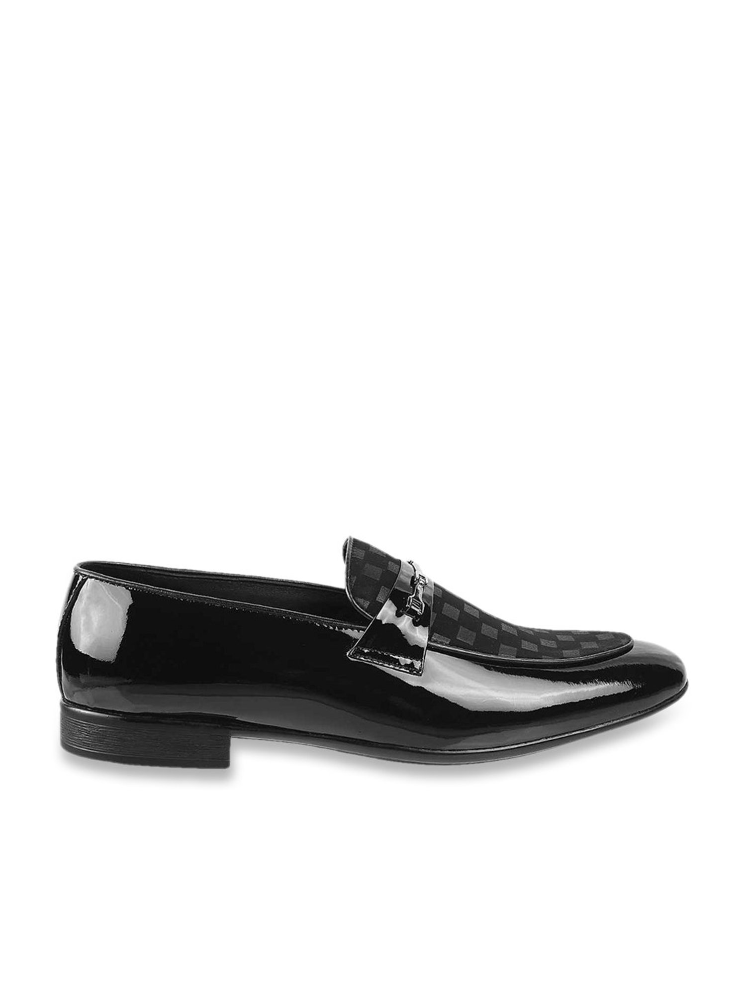 Mochi Men's Black Casual Loafers