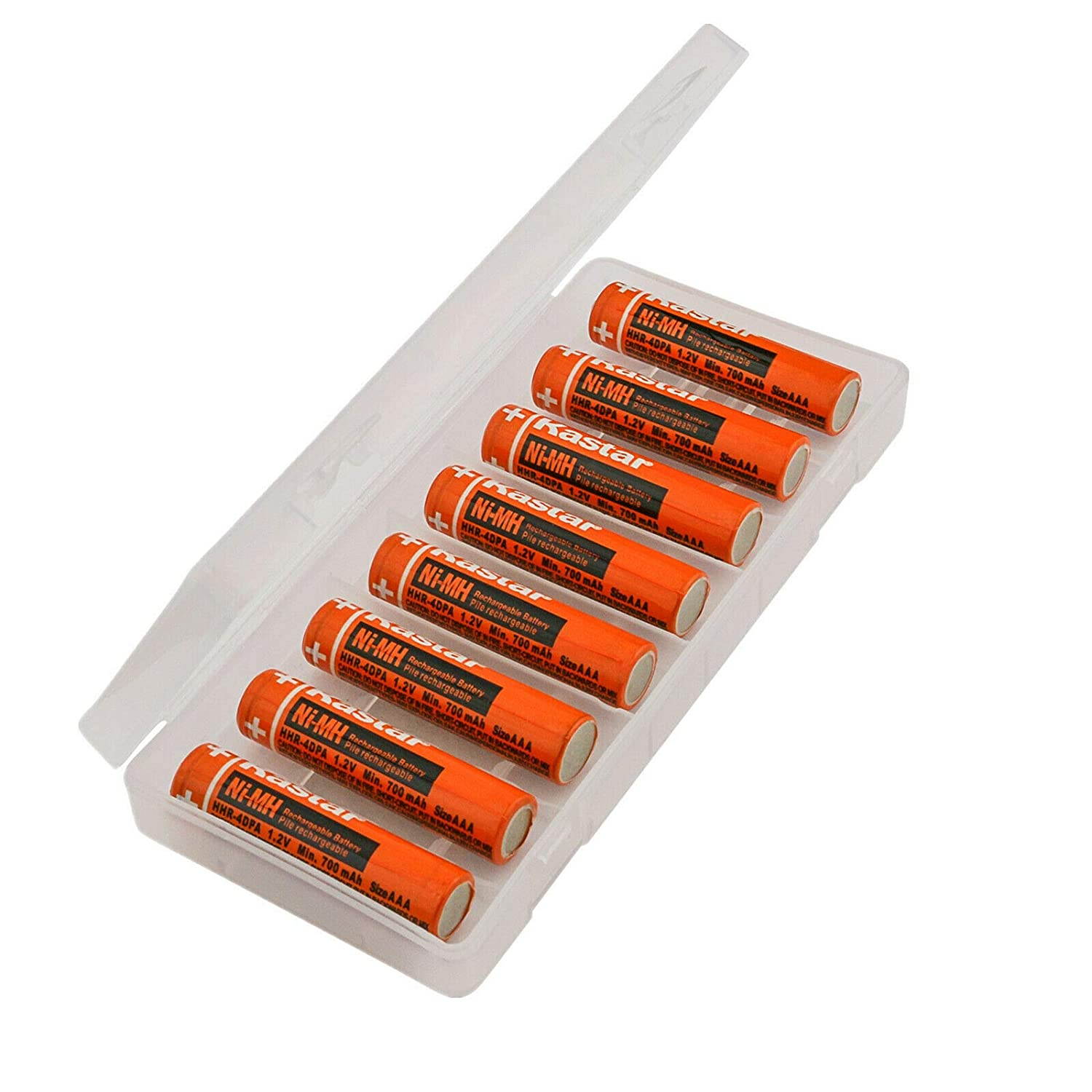 Kastar 8 Pack Battery Compatible with Panasonic HHR-4DPA HHR-55AAABU HHR-65AAABU and Panasonic KX-TG10CN KX-TG1211 KX-TG1212 KX-TG4011 KX-TG4021 KX-TG4031 KX-TG4321 KX-TG6411 KX-TG6421 KX-TG833SK