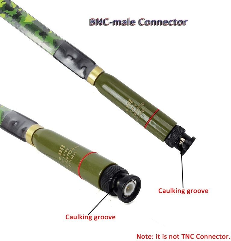 HYS BNC Base 15.3inch Antenna Dual Band VHF UHF HT Antennas for 144/430Mhz (136-174Mhz&400-470Mhz) Icom V86 IC-T7H Yaesu FT-530 Uniden BCD325P2 BC125AT Portable BNC Radio&Scanner