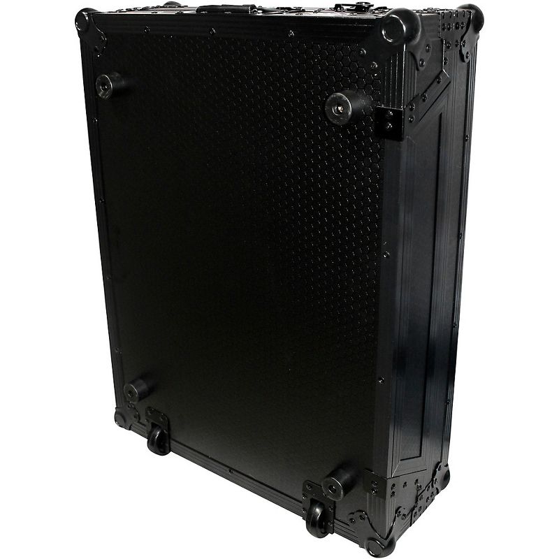 ProX XS-DJ808WBL Black ATA Style Flight Road Case for Roland DJ-808 or Denon MC7000  w/ Wheels Black on Black Black