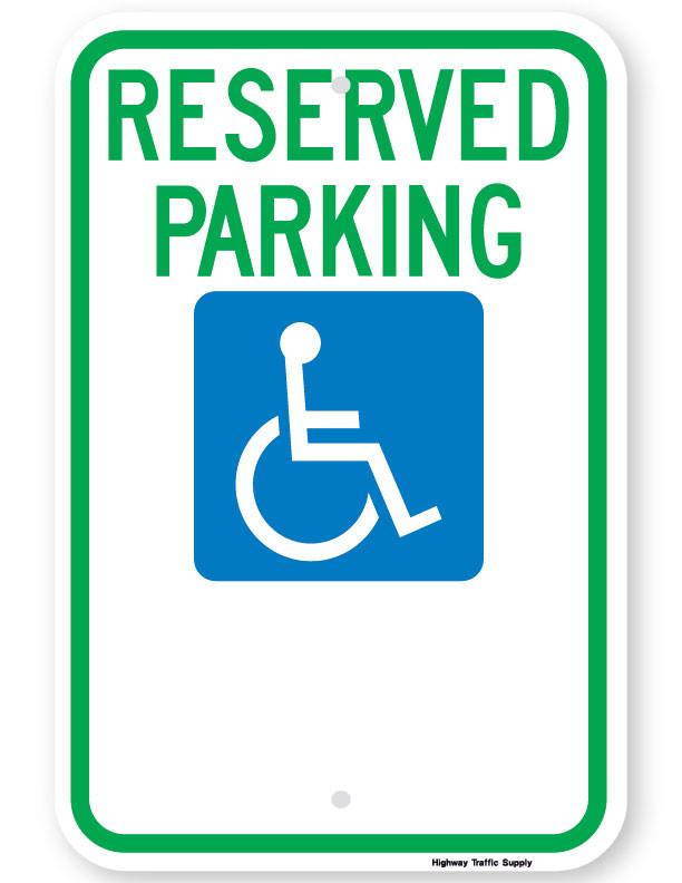 Federal Handicap Parking Sign (R7-8)