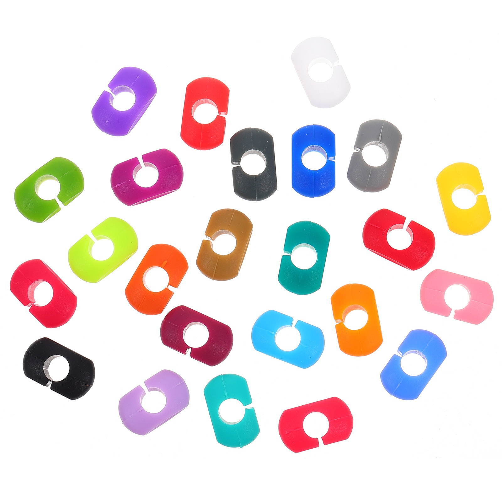 24 Pcs 1 Set Silicone Tag Clips Nonslip Wine Glass Charms Reusable Label Clips