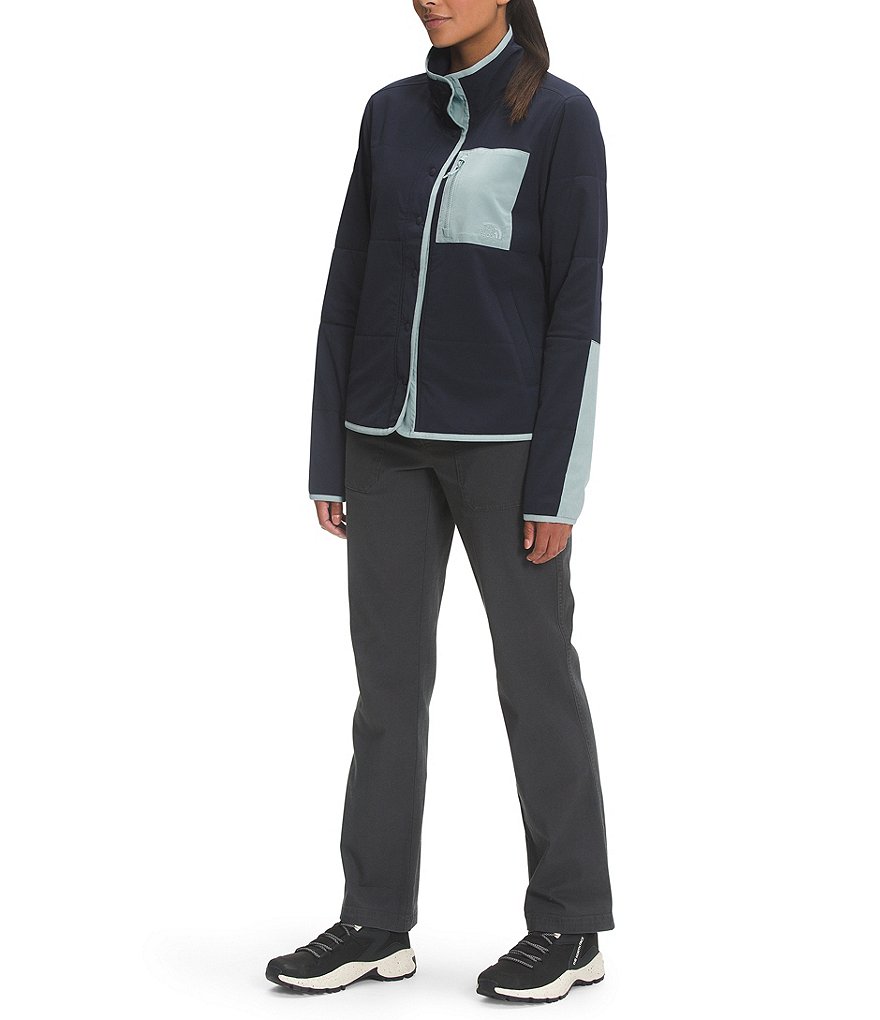 The North Face Snap-Front Long Sleeve Colorblock Mountain Sweatshirt Jacket