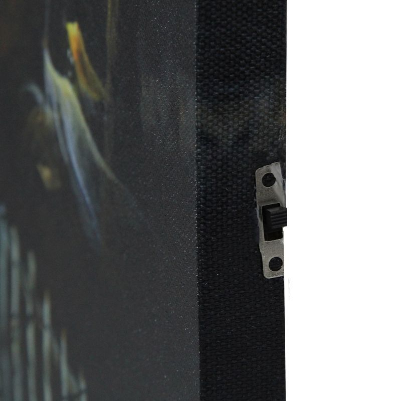 Northlight 23.5" LED Lighted Creepy Haunted House Halloween Canvas Wall Art