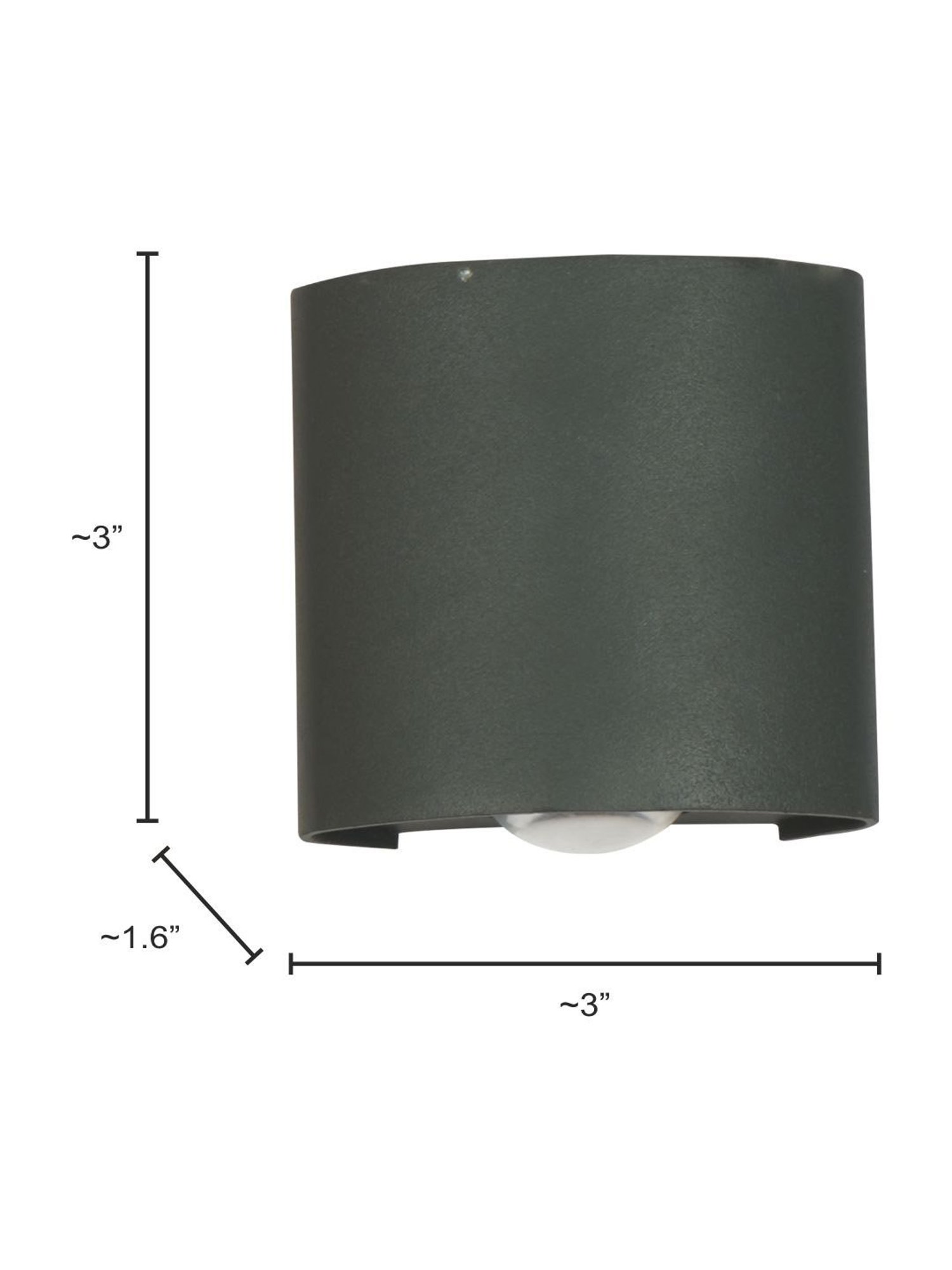 Fos Lighting Curved Square 3-Inch Aluminium Outdoor LED Light