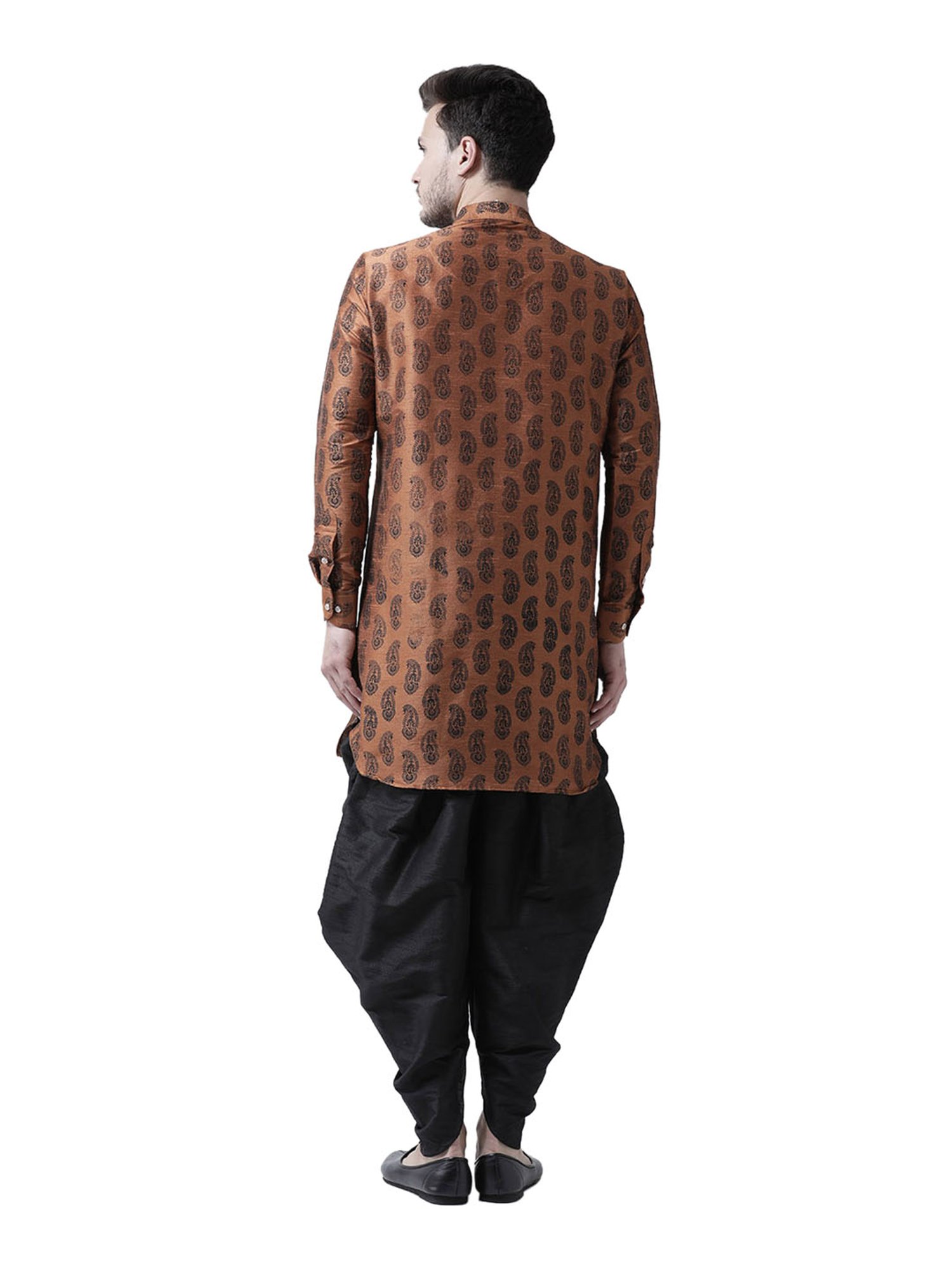 Deyann Brown Regular Fit Mandarin Collar Kurta Set