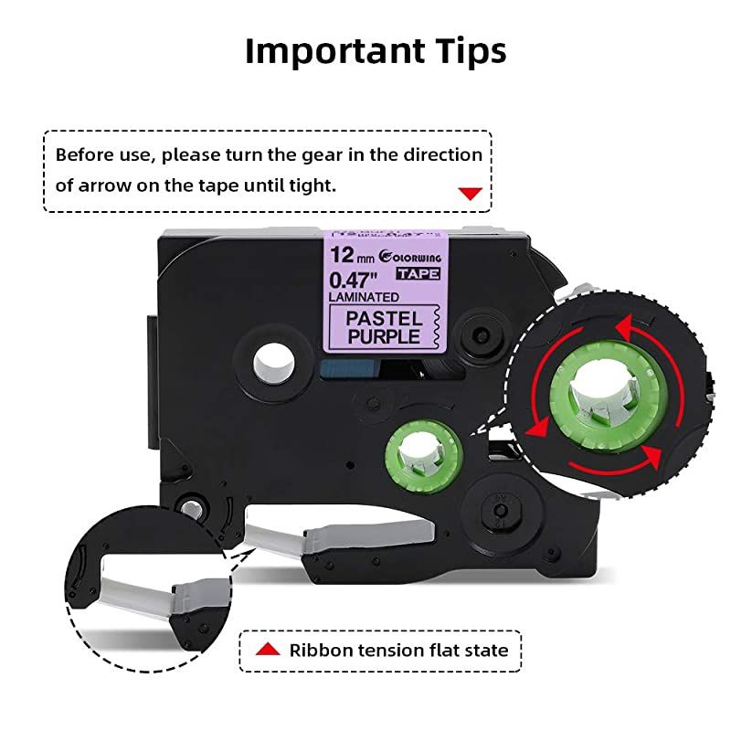 Compatible 1 Inch Label Tape Replacement for Brother TZe251 Ptouch Label Tape 24mm 094 Laminated White TZe251 TZe TZ Tape for Brother PTouch PTD600 PTP710BT PTP750W Label Maker 4Pack
