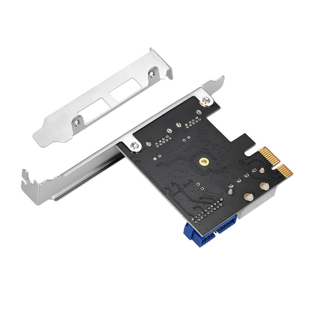 Super S2 USB 3.0 Ports PCI-E PCI Express Expansion Card Host Card with USB 3.0 19-pin Power Connector 4-pin IDE Power Connector