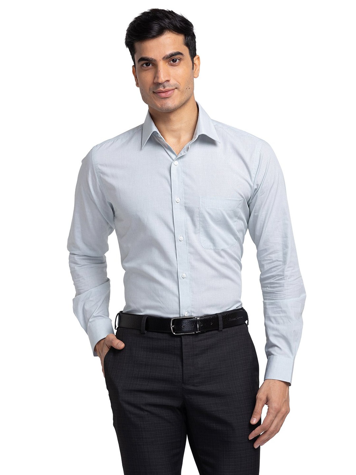 Arrow Sport Dark Green Cotton Slim Fit Shirt