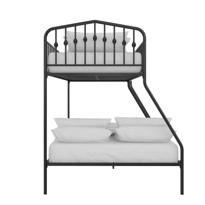 Twin/Full Kids' Bushwick Metal Bunk Bed Black - Novogratz