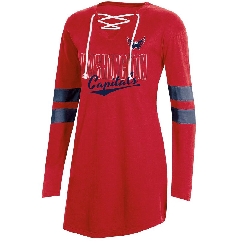 NHL Washington Capitals Women's Laceup T-Shirt - L