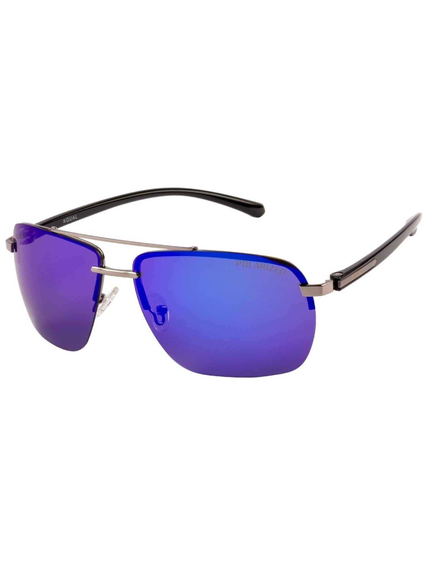 Equal Dark Blue Square Unisex Sunglasses