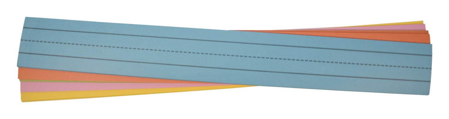 School Smart Paper Ruled Rainbow Sentence Strip, 3 X 24 in, Rainbow, Pack of 100