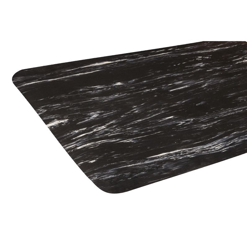 3'x5' Rectangle Solid Floor Mat Black - Crown