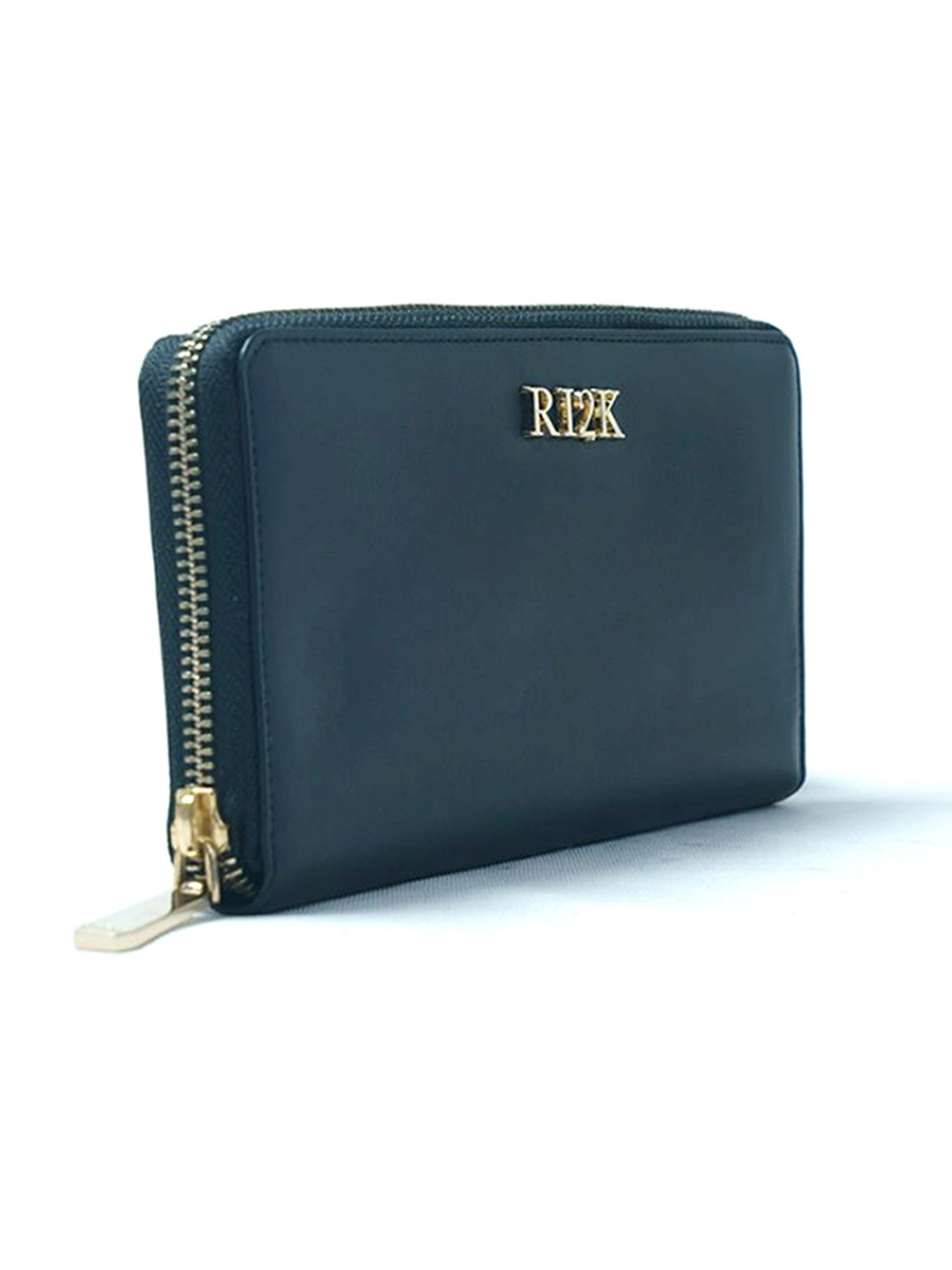 RI2K London Teal Leather Zip around Wallet