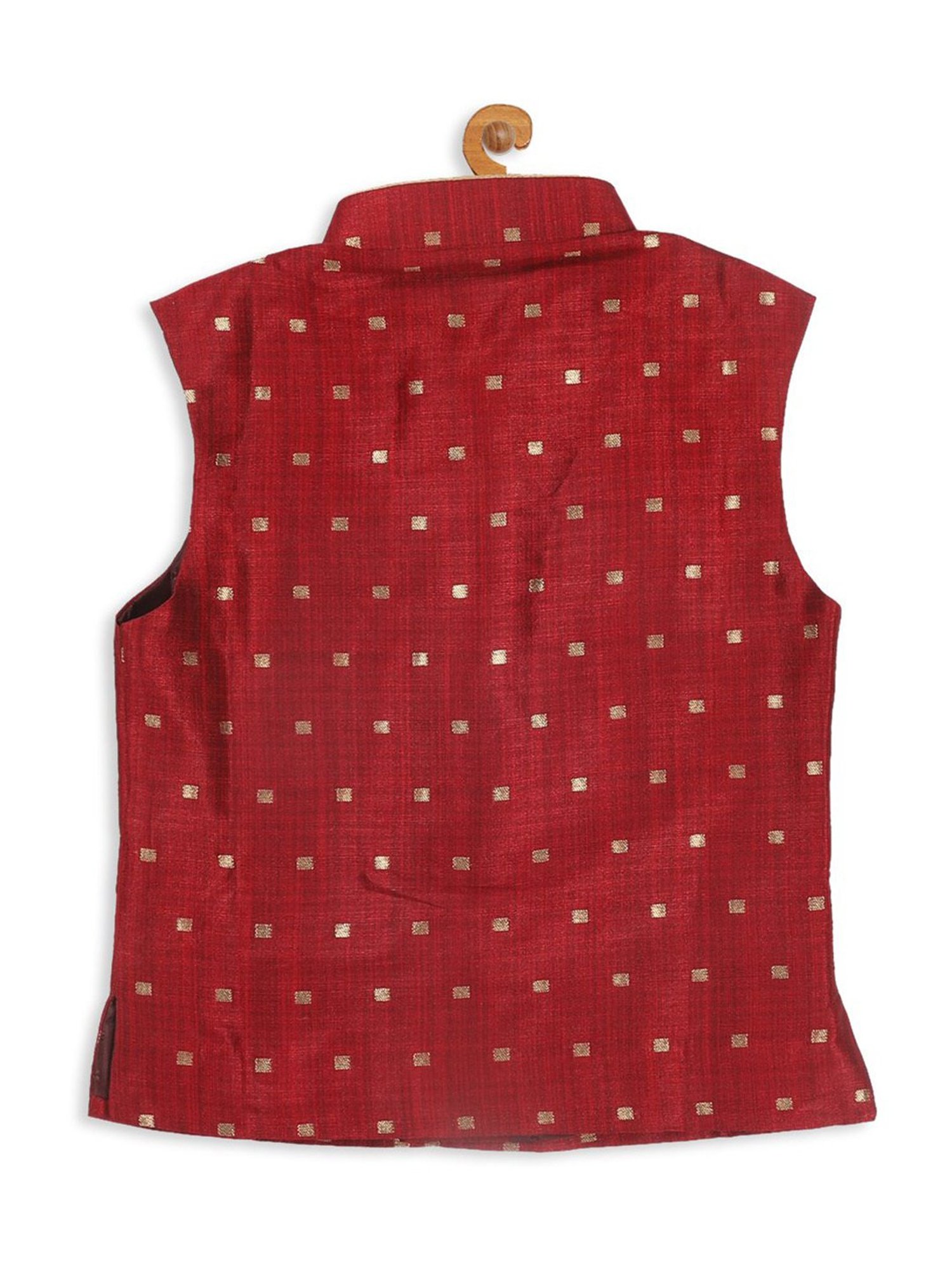 VASTRAMAY SISHU Maroon Printed Nehru Jacket