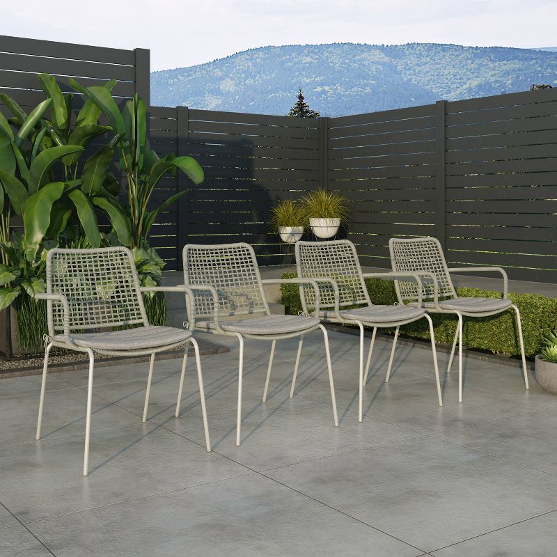7pc Classic Outdoor Patio Dining Set Gray Wash - Saracina Home