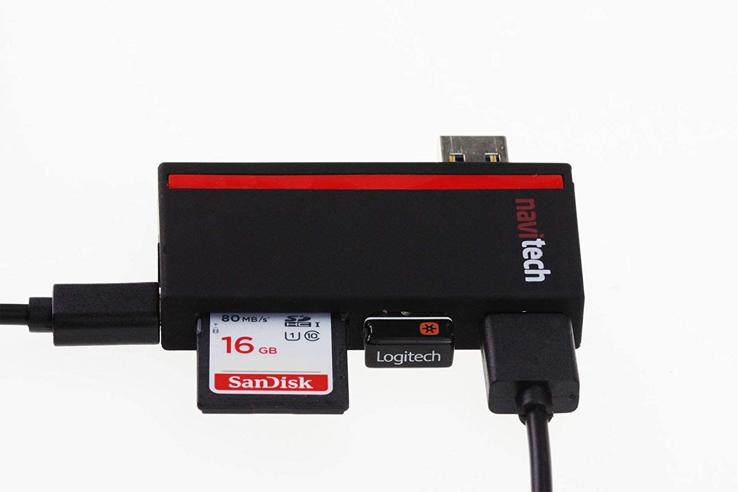 Navitech 2 in 1 Laptop/Tablet USB 3.0/2.0 HUB Adapter/Micro USB Input with SD/Micro SD Card Reader Compatible with The ASUS TUF Gaming FX505DY17.3 Inch