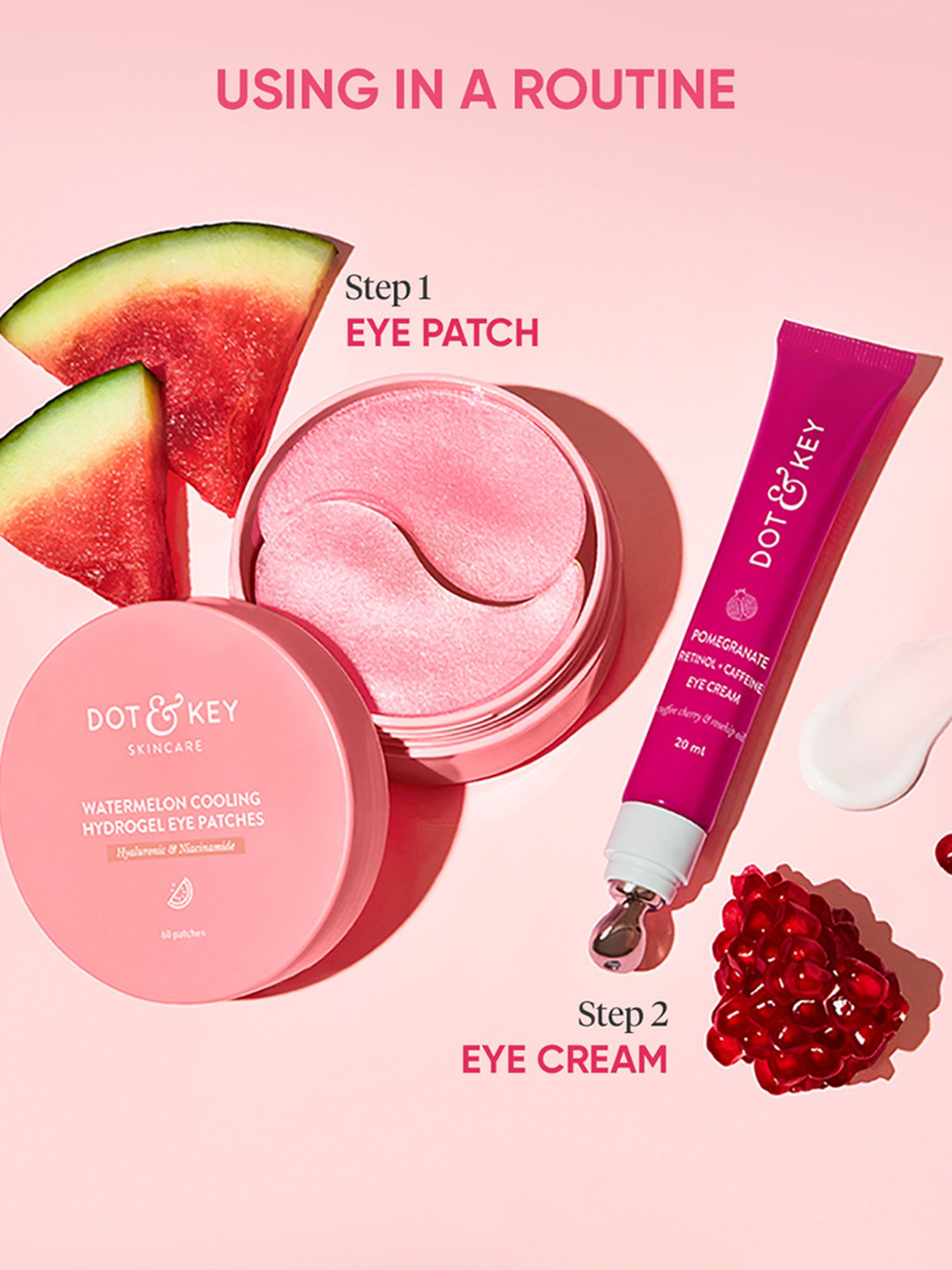 Dot & Key Watermelon Cooling Hydrogel Eye Patches - 60 Patches