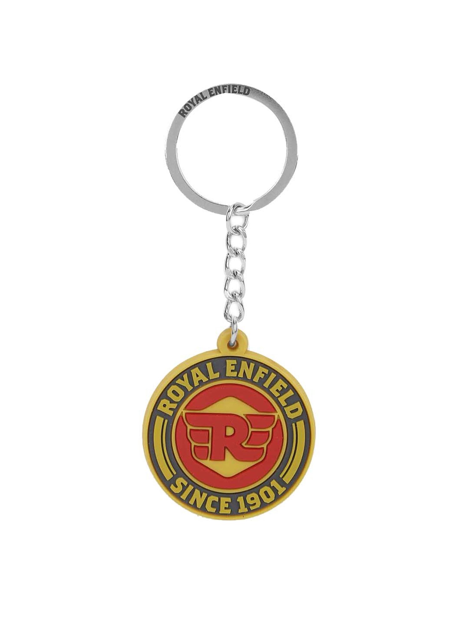 Royal Enfield Seal Yellow Metal Keychain