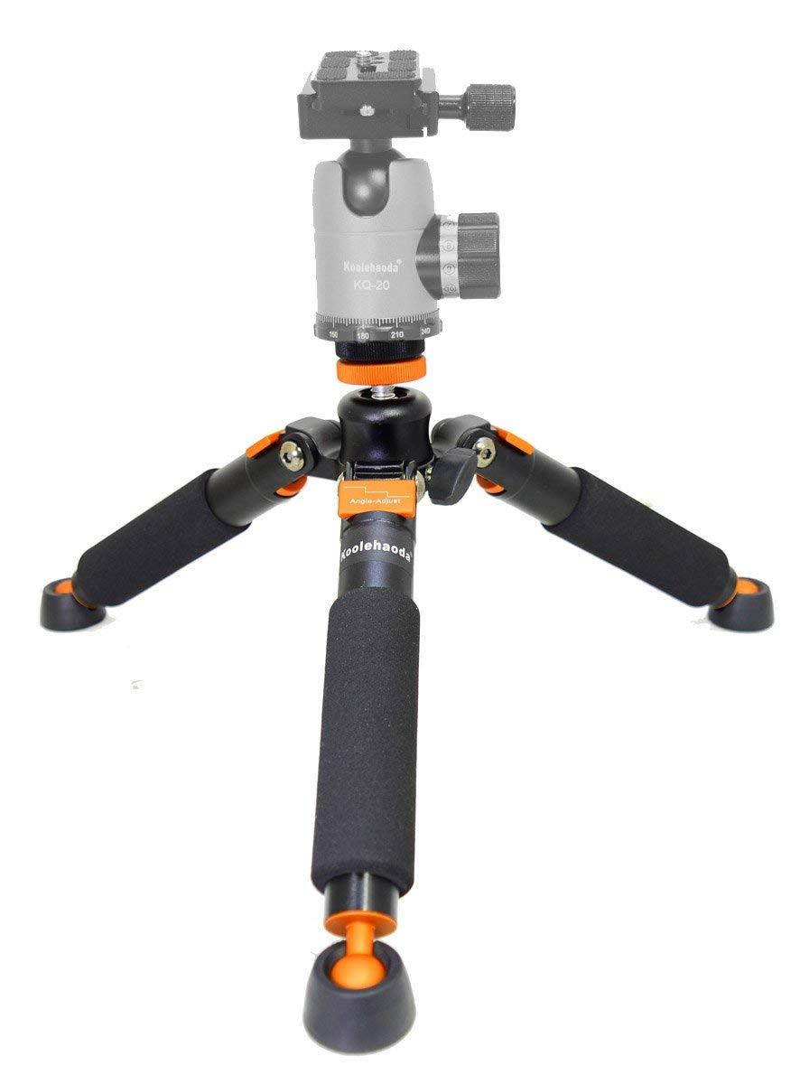 Koolehaoda Mini Tripod & Three Feet Support Stand With 1/4-3/8" Screw For Monopods-SLR Camera Ball Head (A3-Tripod holder)