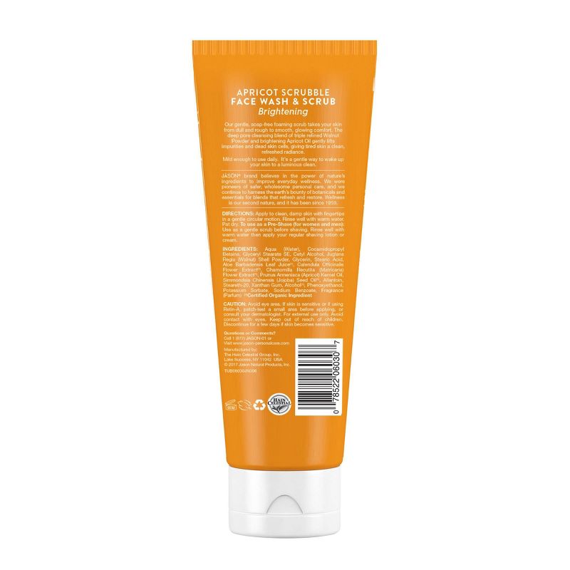 Jason Apricot Scrubble Brightening Face Wash & Scrub - 4oz