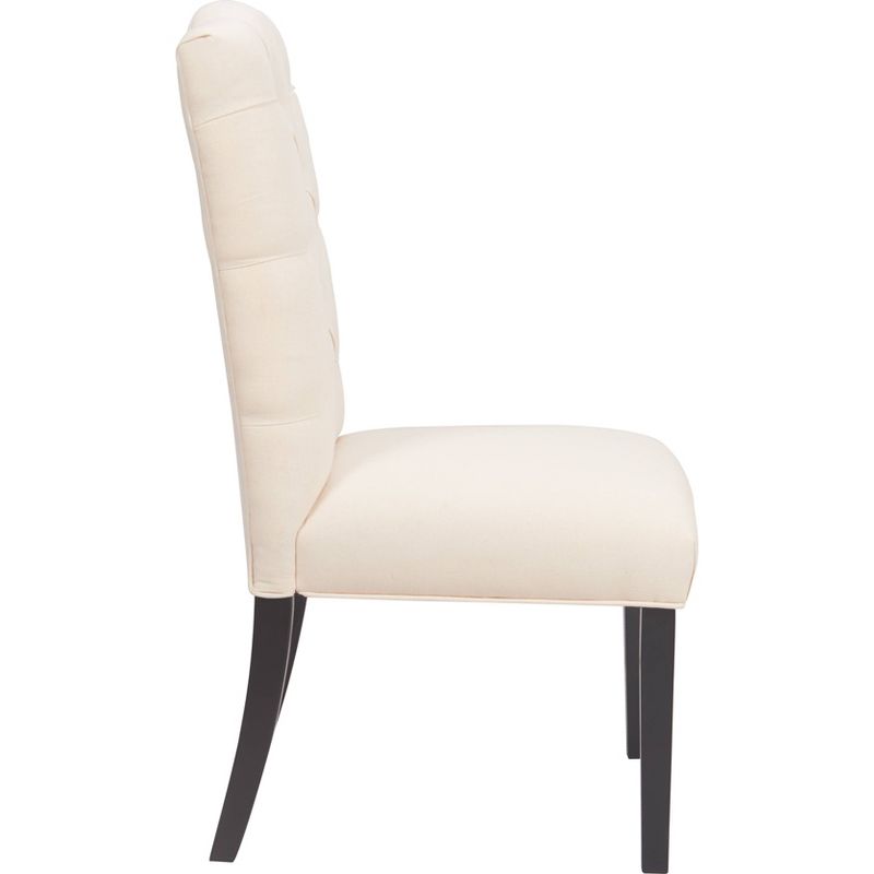 Set of 2 Provence Tufted Dining Chairs Beige - Finch