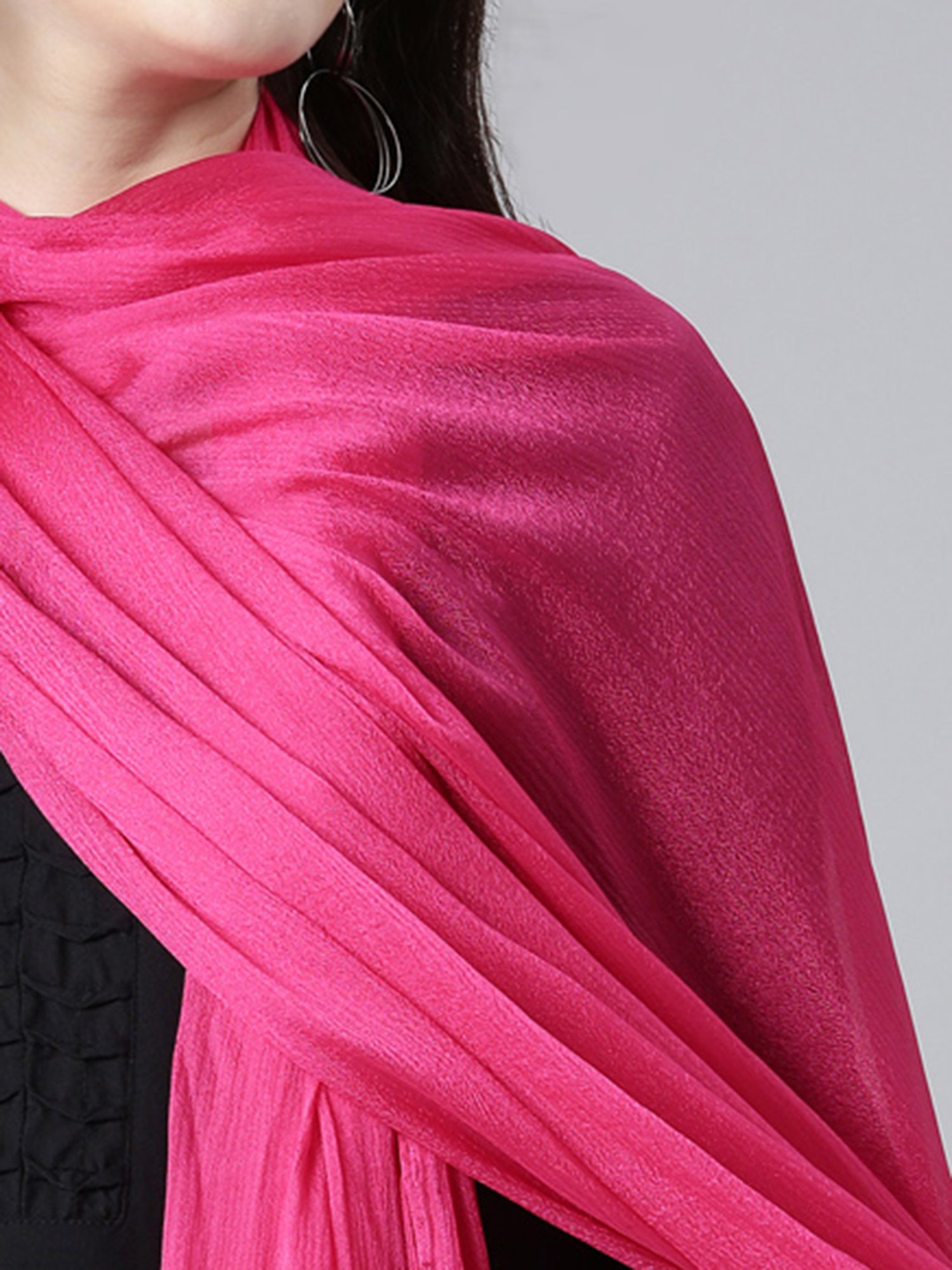 TWIN BIRDS Navy & Pink Dupatta - Pack of 2