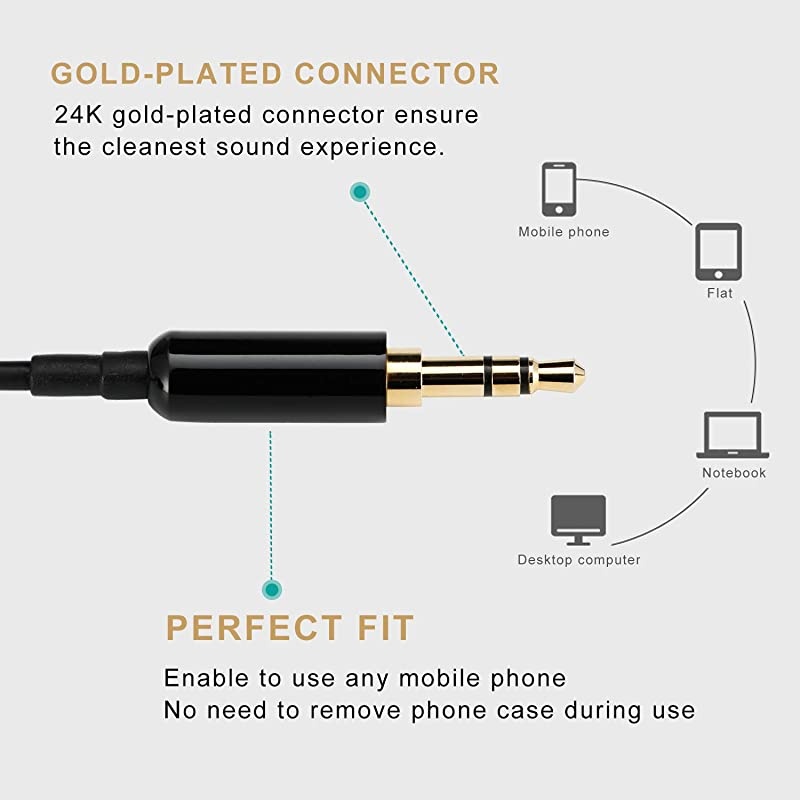 Car Audio Aux Cassette Adapter Black
