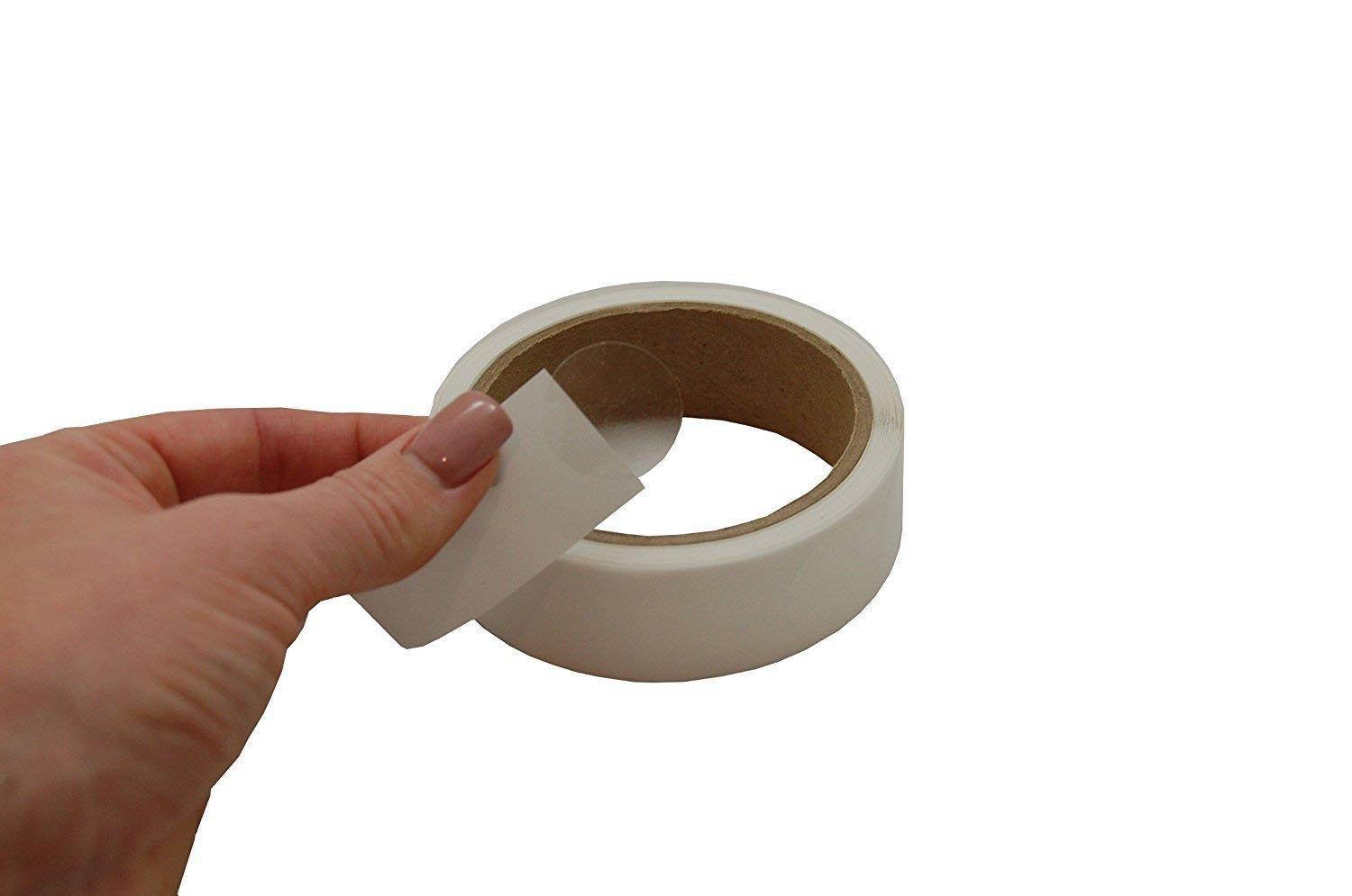 2,500 Preferred Postage Supplies Clear Retail Package Seals 1" Round Circle Wafer Stickers 500 Per Roll (5 Rolls Per Box) Made In USA (5 Pack)