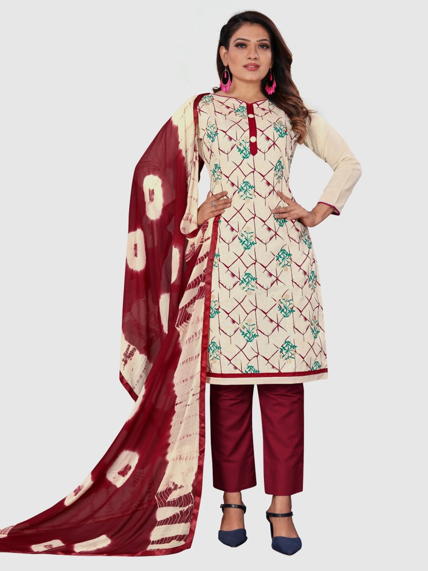 Salwar Studio Red Embroidered Blouse