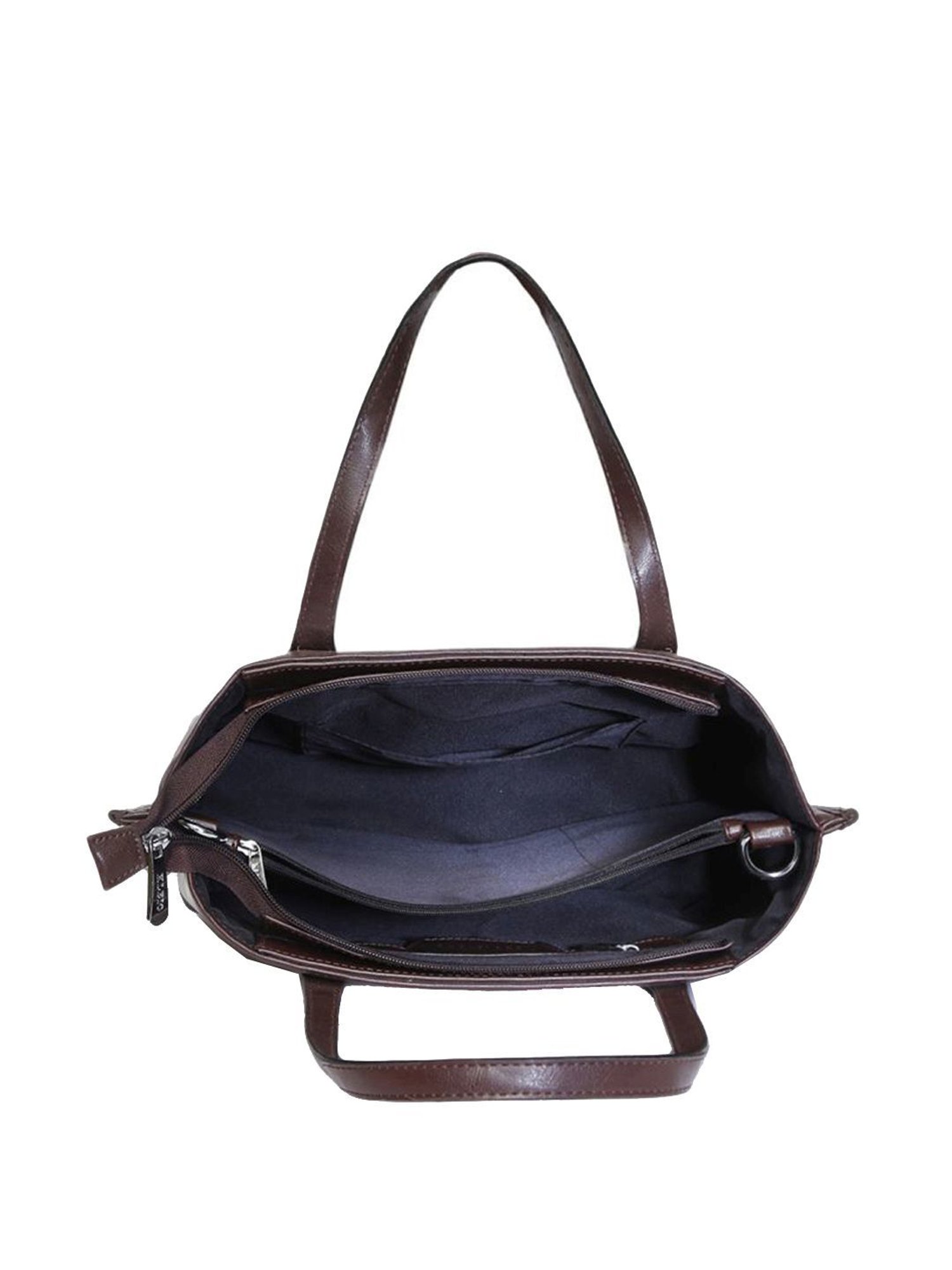 KLEIO Brown Solid Medium Handbag