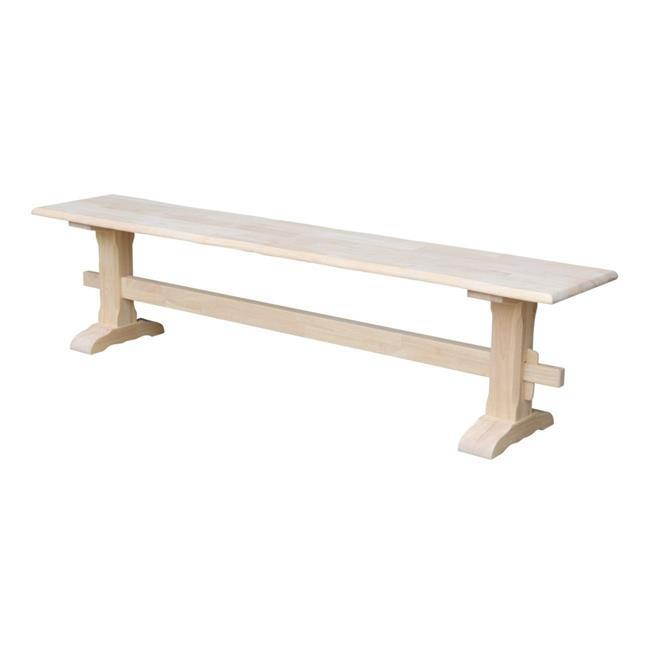 International Concepts KBE-7214 17.51 x 72 x 14 in. Live Edge Trestle Bench