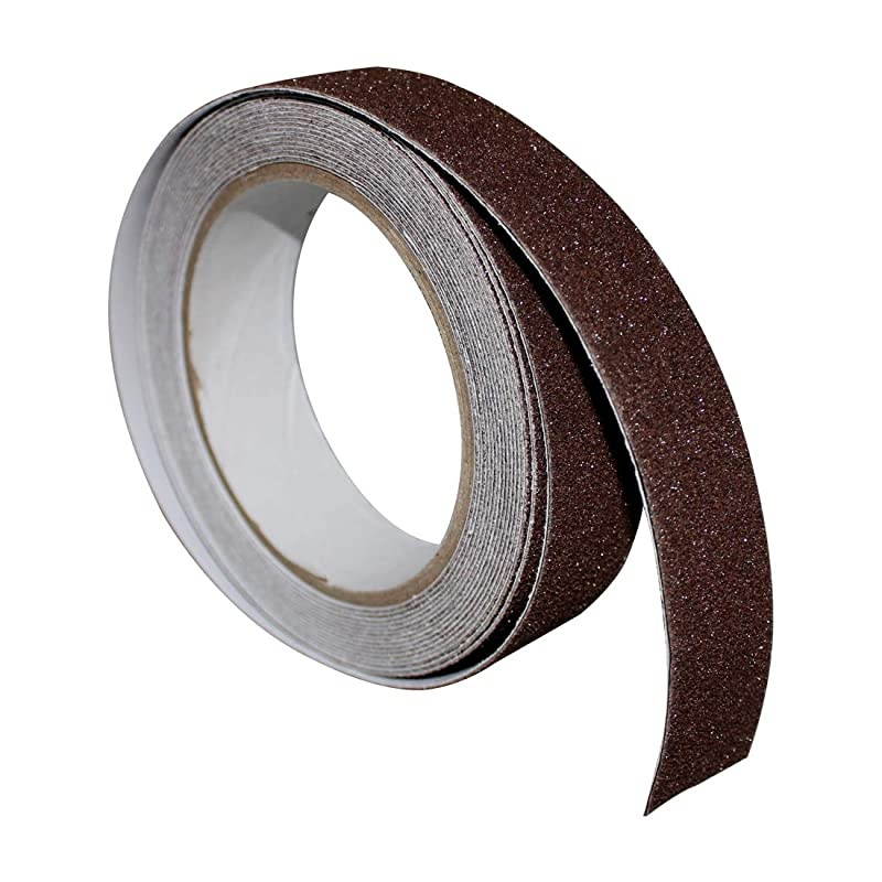 Anti Slip Tape Brown 1 Inch x 164 Feet AntiSlip Traction Tape Roll Weatherproof Safety Non Skid Self Adhesive Grip Tape for Stairs Tread Step Indoor amp Outdoor Use