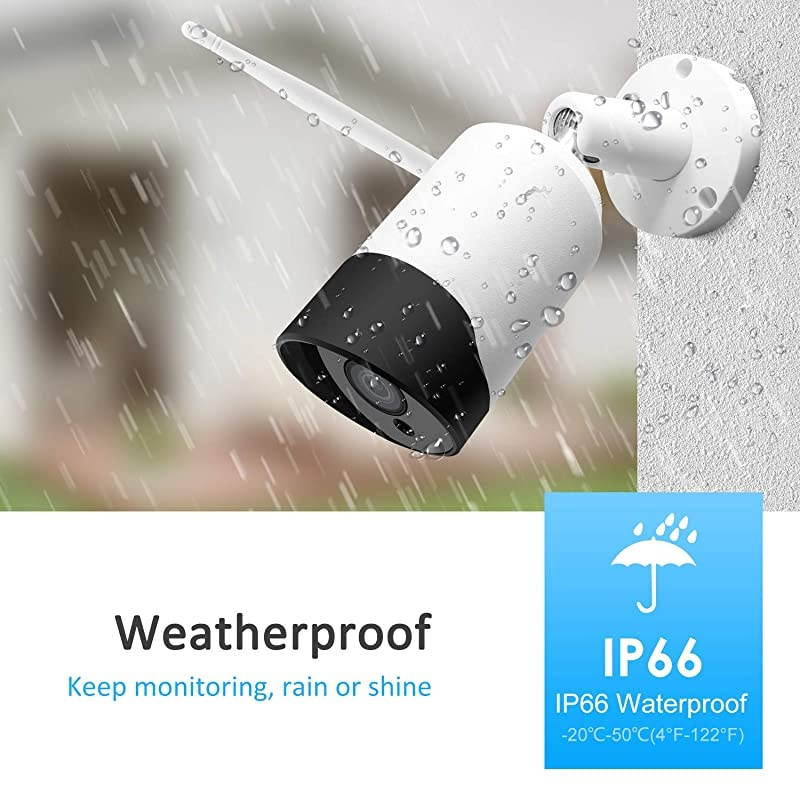 Camera Outdoor 24G WiFi Cameras with 2 Way Audio and Night Vision Motion Detection Camera1080P IP Home Camera System Outside Surveillance Camera