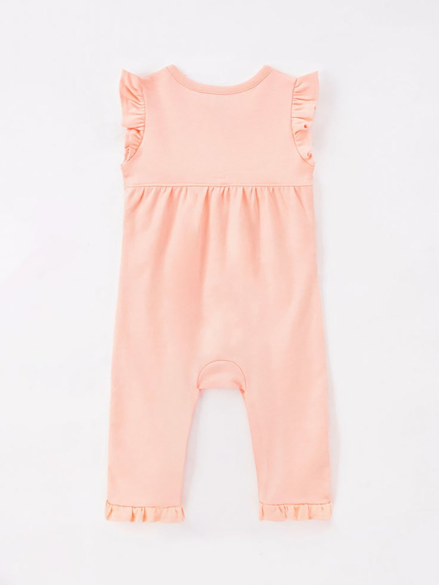 Ed-a-Mamma Baby Peach Printed Romper