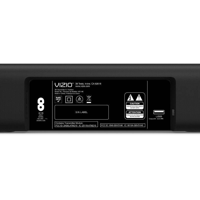VIZIO V-Series 5.1 Sound Bar (V51-H6)