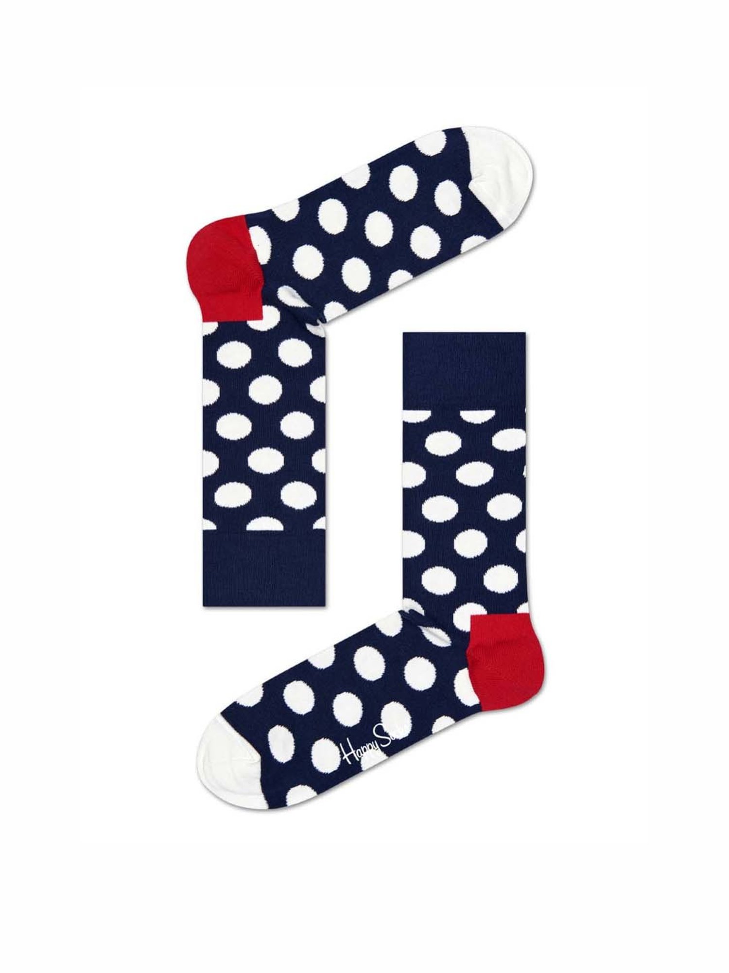Happy Socks Big Dot Blue Cotton Printed Socks (41-46)