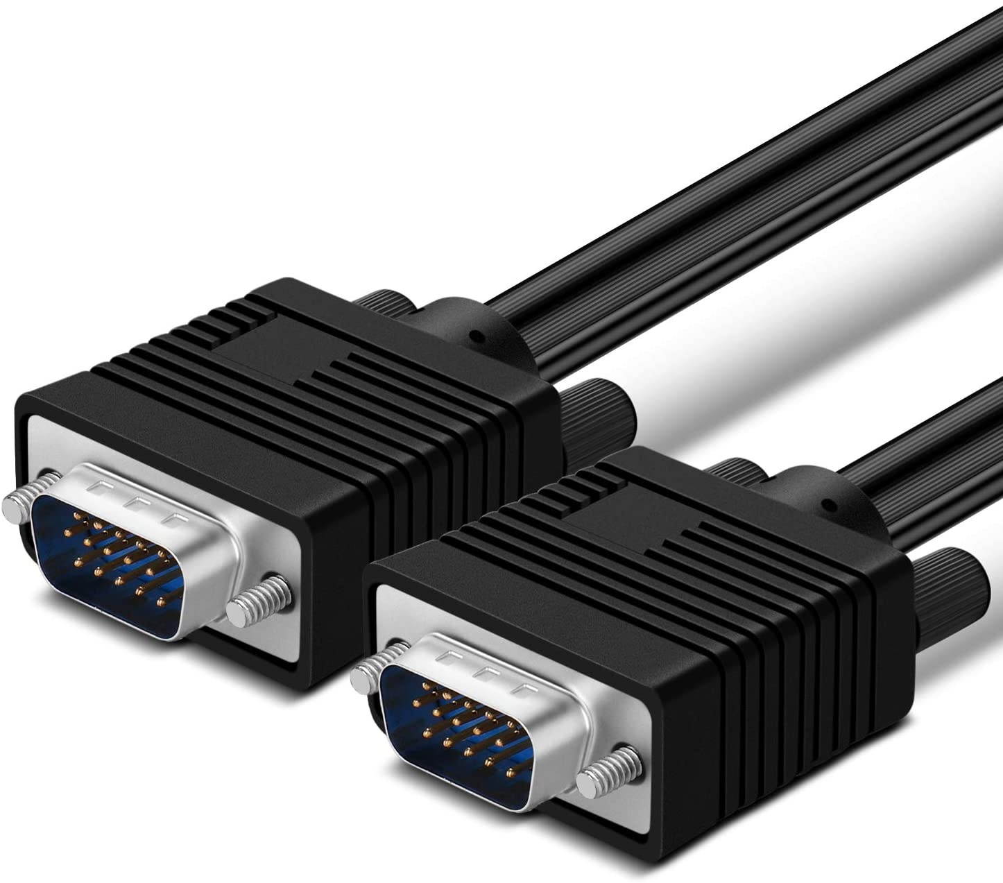 TNP Premium VGA to VGA Cable (10 Feet) HD15 Male to Male M/M VGA SVGA UXGA Extension Wire Cord for LCD LED Monitor TV HDTV Display Projector