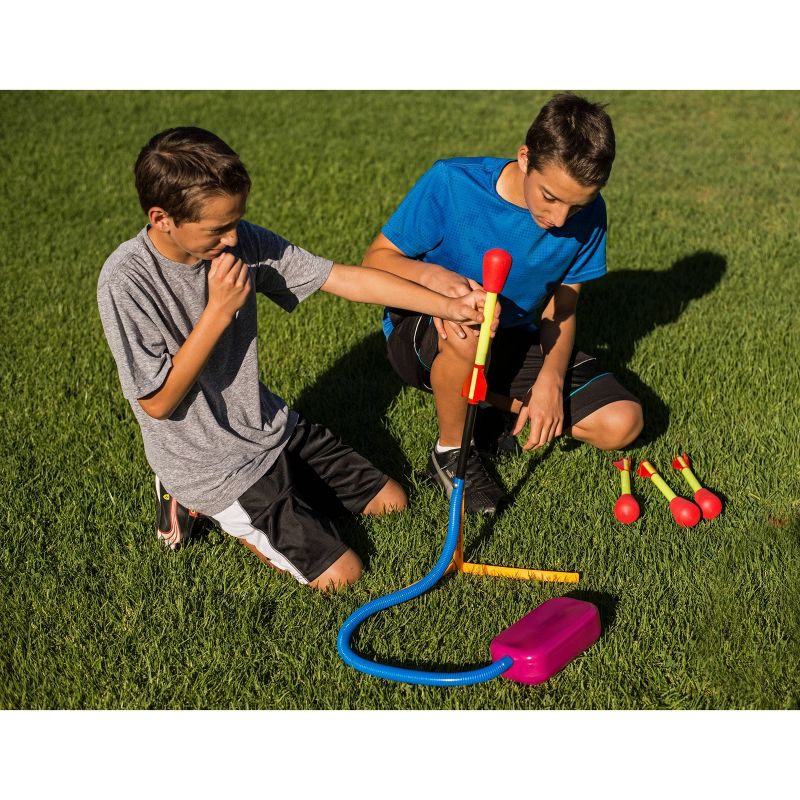 Stomp Rocket Ultra High Flying Foam Tipped Rockets with Launch Pad