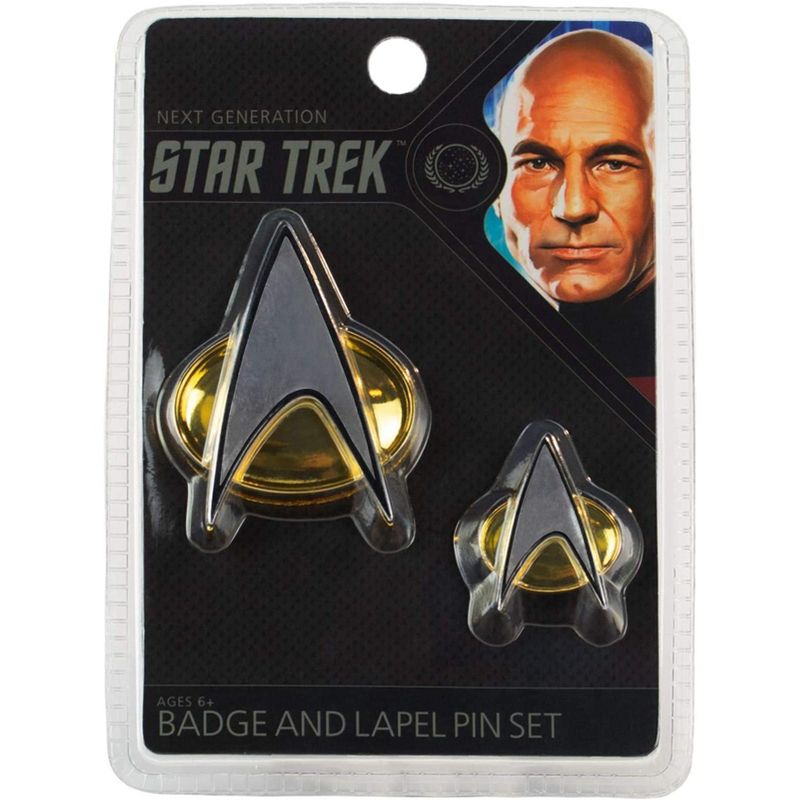 Quantum Mechanix Star Trek The Next Generation Communicator Badge and Lapel Pin Set